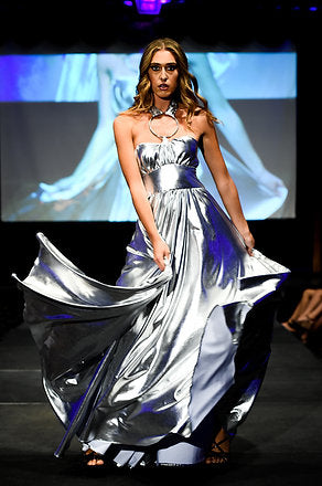 "Lunar" Runway Gown, Silver