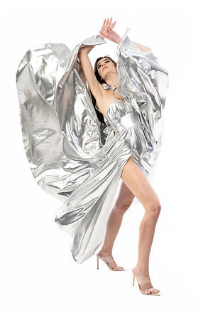 "Lunar" Runway Gown, Silver