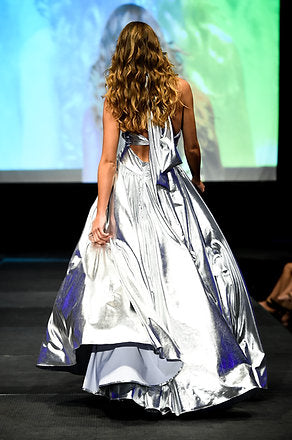 "Lunar" Runway Gown, Silver