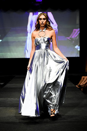 "Lunar" Runway Gown, Silver