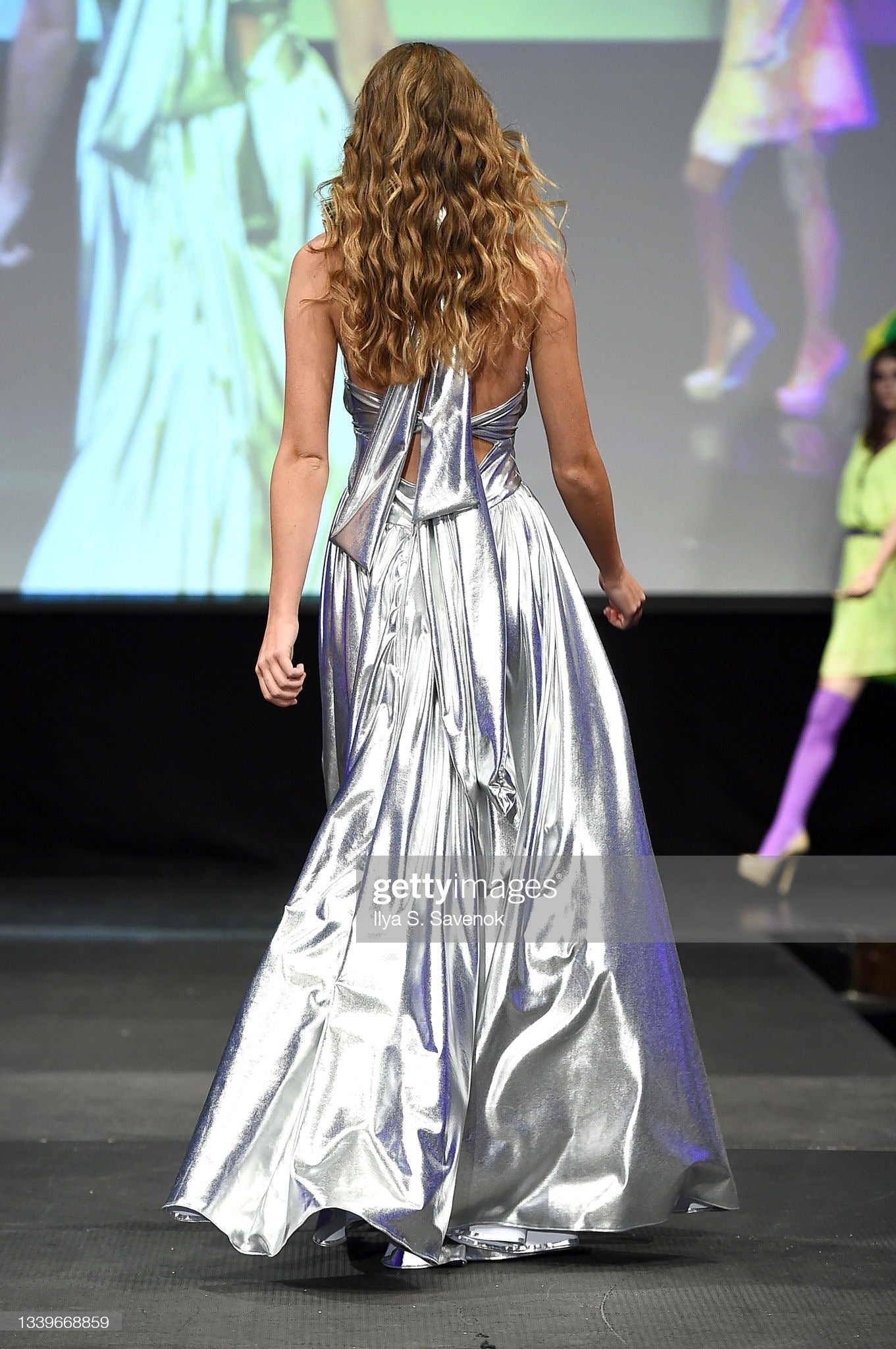 "Lunar" Runway Gown, Silver